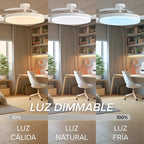3nod - Ventilador De Techo Con Luz Led Concept Ova Motor Dc 6 Velocidades Control Remoto.