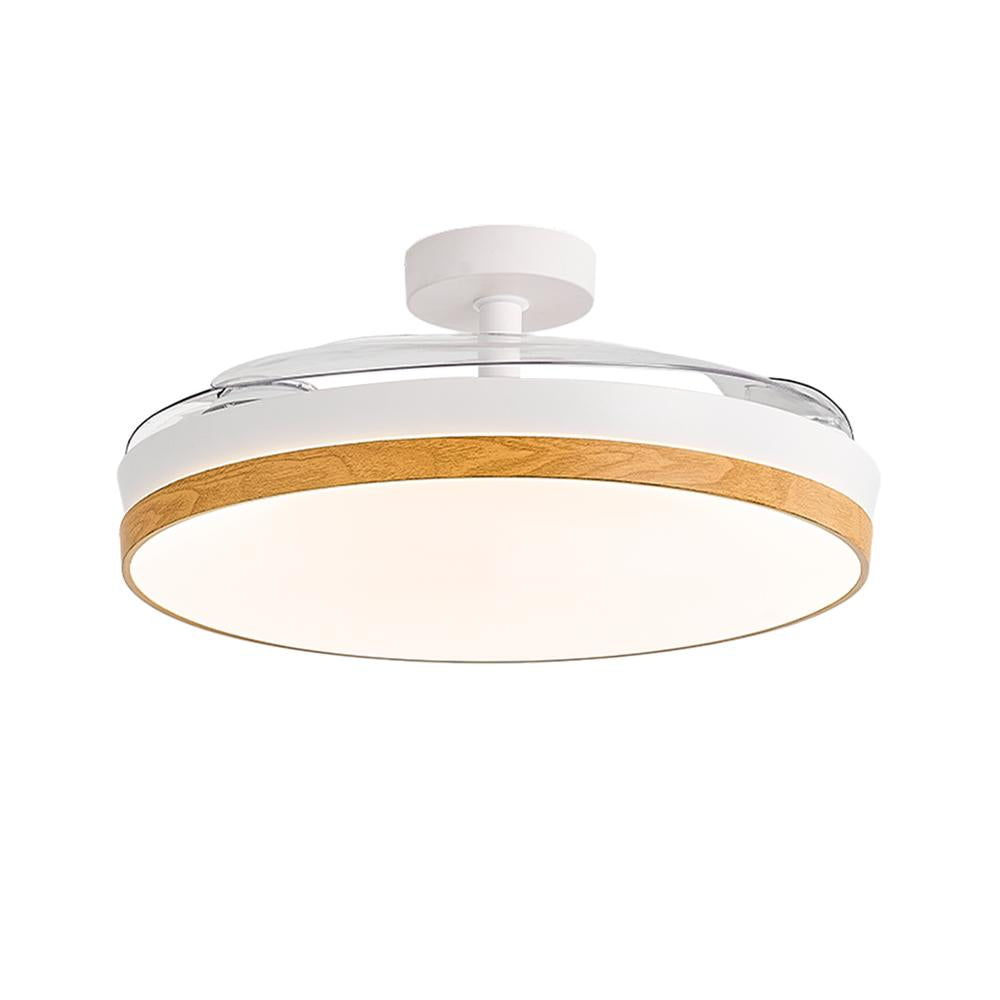 Concept Nature Ventilador De Techo Con Luz Aspas Retractiles Estilo Madera
