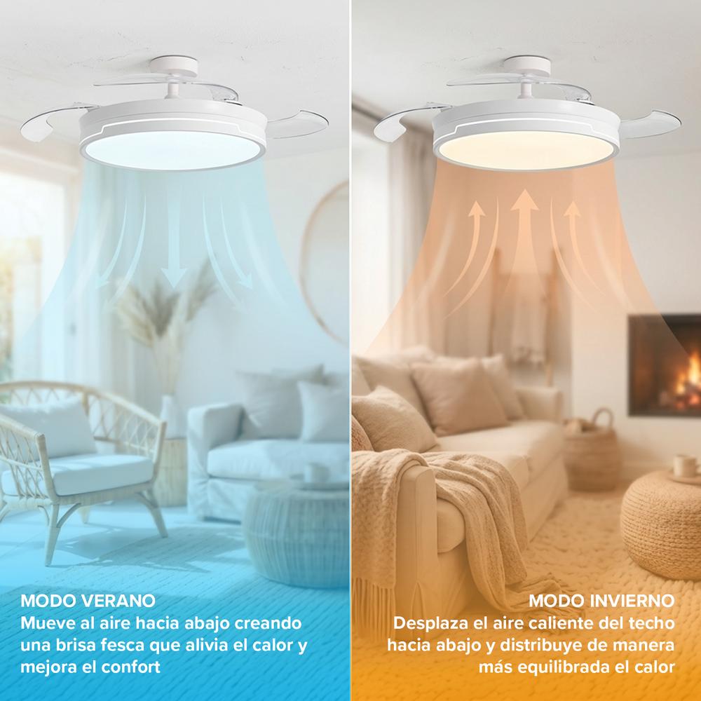 3nod - Ventilador De Techo Concept Ray Luz Led Regulable Motor Dc 6 Velocidades