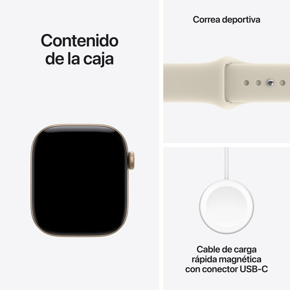 Smartwatch Apple Watch S12 Gps + Cell 42mm Light Gold Aluminium Case With Sand Sport Band M - L