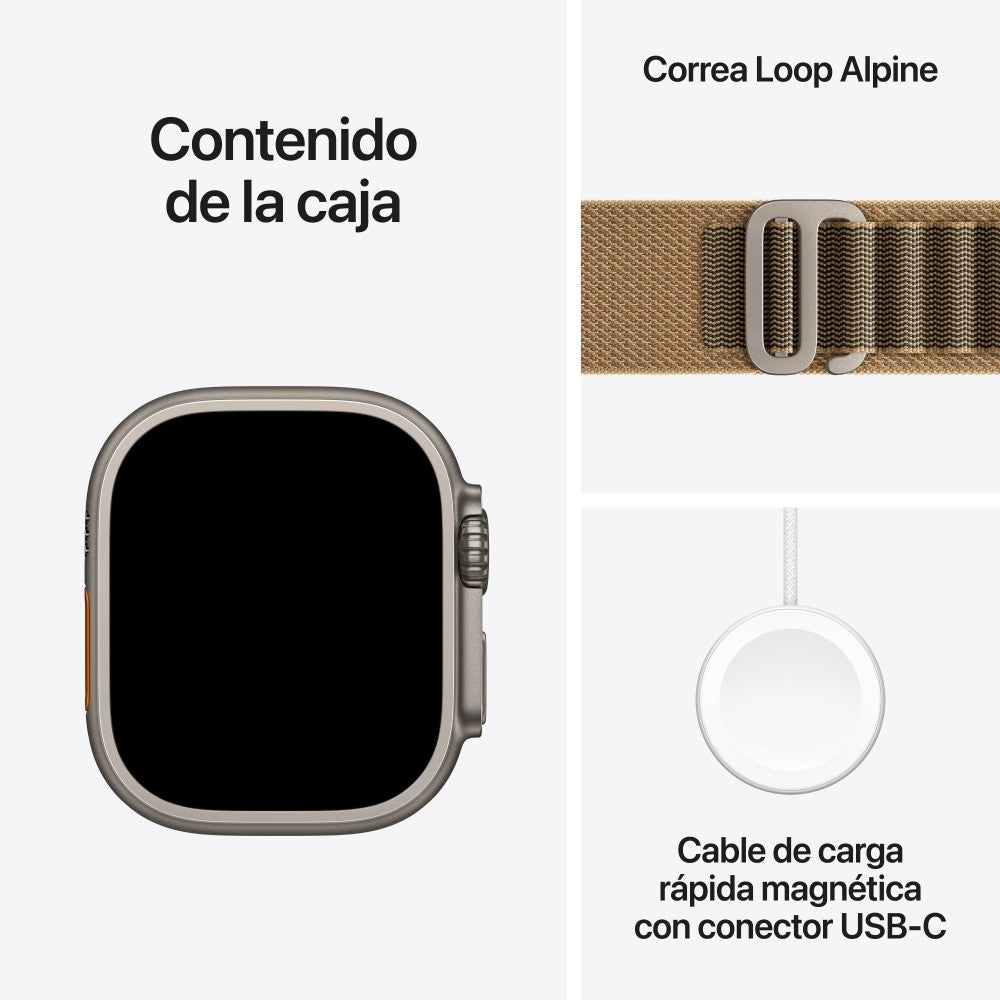 Smartwatch Apple Watch U4 Gps+cell 49mm Natural Titanium Case With Desert Alpine Loop M