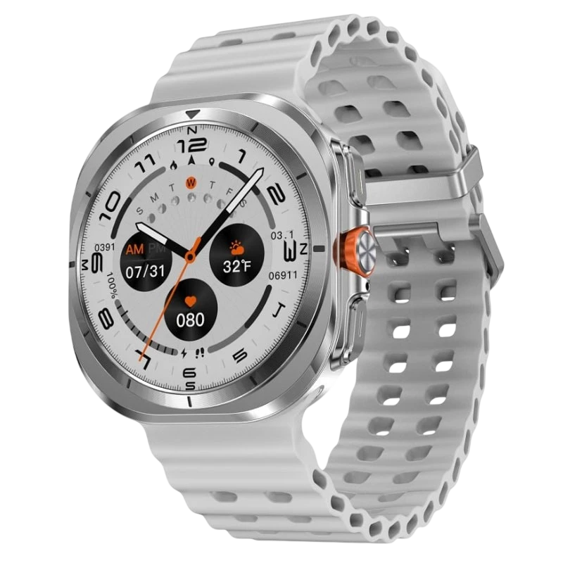DT NO.1 Watch Ultra Mini Plata 1,32 pulgadas IPS NFC 7 días IP68