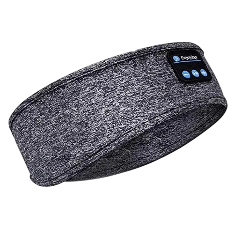 Diadema Elástica con Auriculares Bluetooth Gris