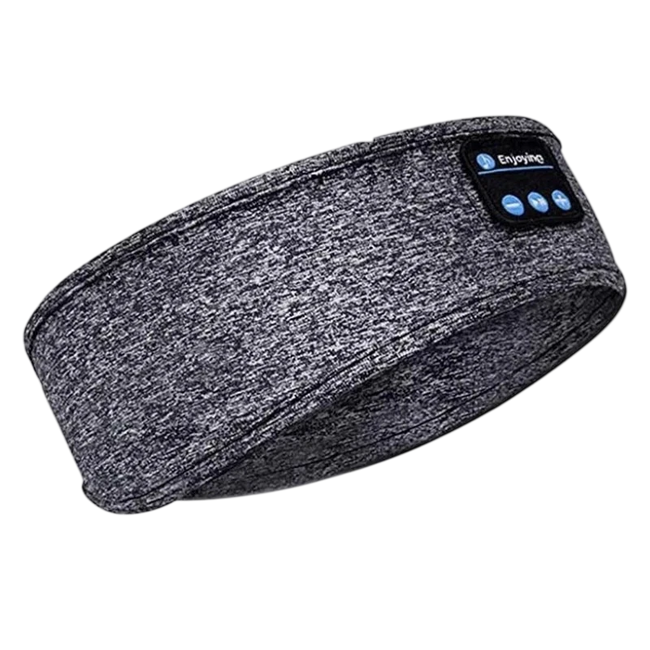 Diadema Elástica con Auriculares Bluetooth Gris Hover Image