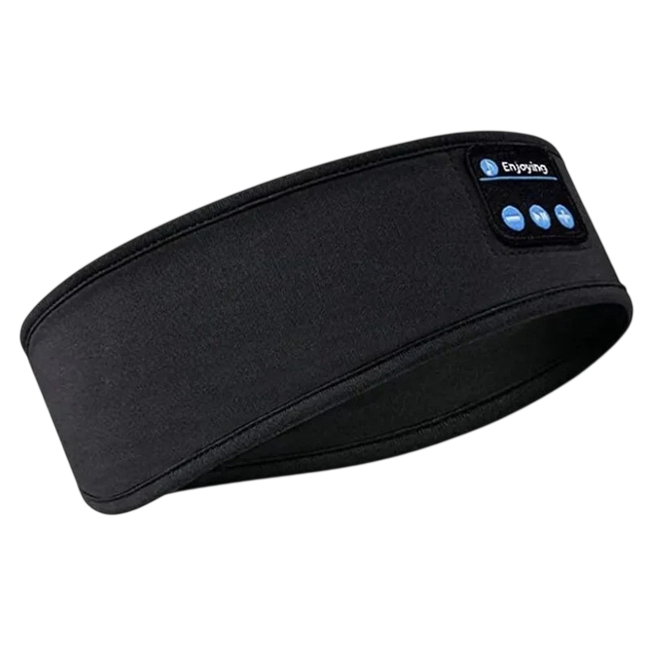 Diadema Elástica con Auriculares Bluetooth Negro Hover Image
