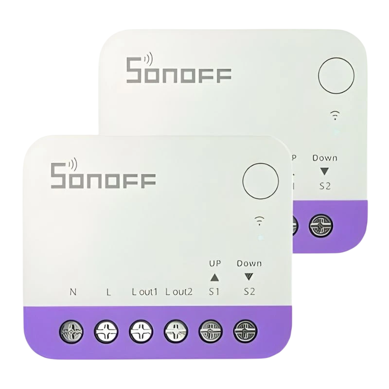 Sonoff MINI-RBS Interruptor Persianas Pack 2 WiFi Compatible Alexa, Google y Apple Home Blanco