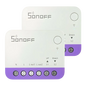 Sonoff MINI-RBS Interruptor Persianas Pack 2 WiFi Compatible Alexa, Google y Apple Home Blanco