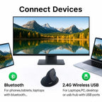 Mouse Equip Wireless Ergonomico 245120 1600dpi 6 Botones Dual Mode