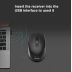 Mouse Equip Wireless 245122 1600dpi 4 Botones Color Negro