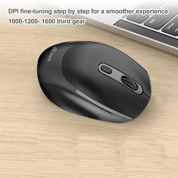 Mouse Equip Wireless 245122 1600dpi 4 Botones Color Negro