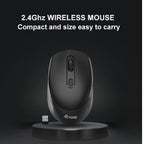 Mouse Equip Wireless 245122 1600dpi 4 Botones Color Negro