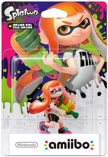 Figura Amiibo Splatoon: Inkling Girl Naranja Hover Image