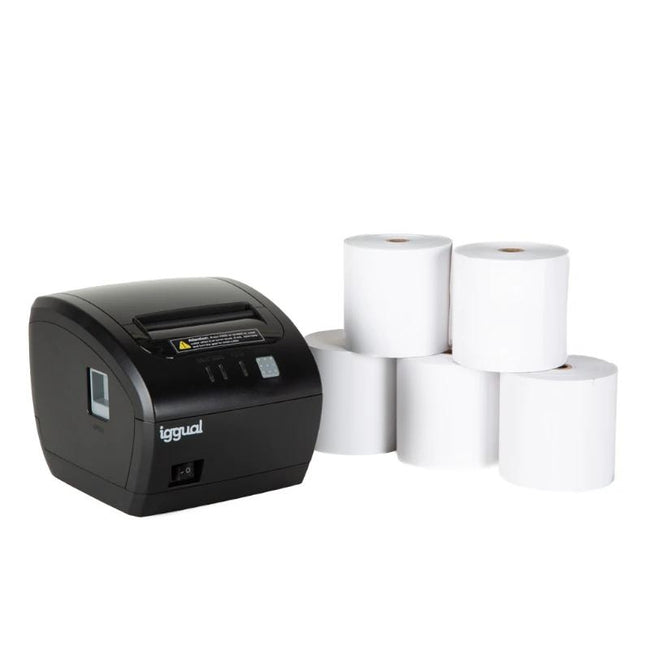 Kit impresora térmica tickets TP7001 + 5 rollos 80 Hover Image