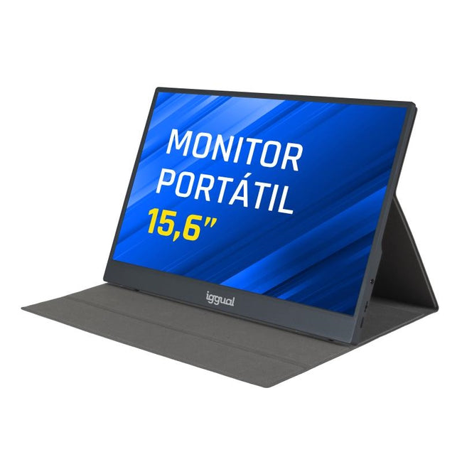 iggual Monitor portátil 15,6" IPS FHD USB-C funda Hover Image