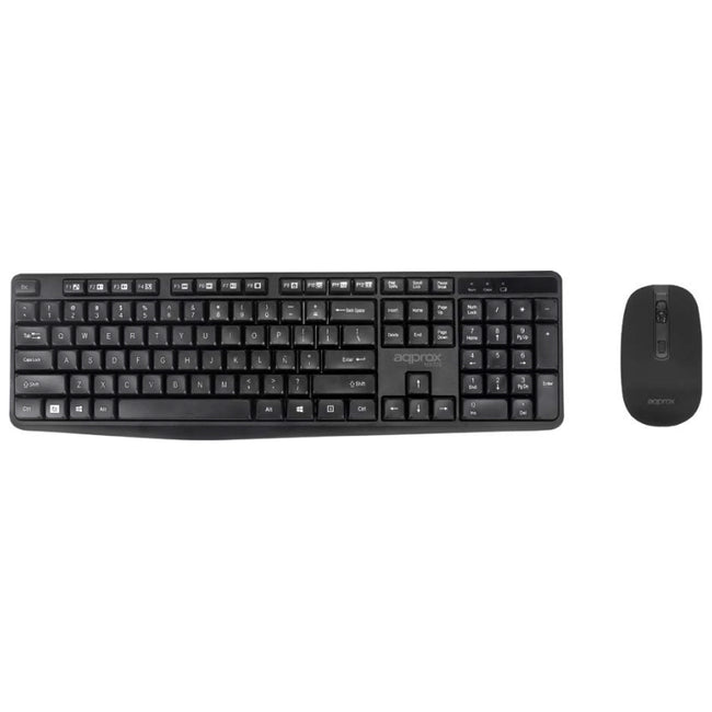 approx! MK335 Kit Teclado+Ratón 2.4GHZ Negro Hover Image