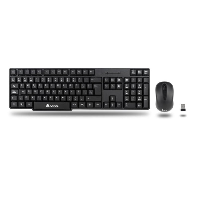 NGS EUPHORIAKIT TECL + RATON WIRELESS 2,4GHZ NEGRO Hover Image
