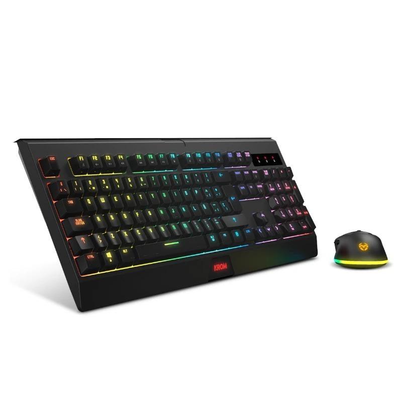 KROM KABALA  Kit Teclado y Ratón Wireless RGB SP