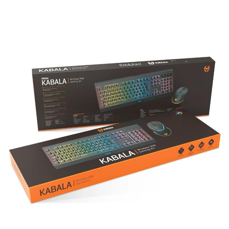KROM KABALA  Kit Teclado y Ratón Wireless RGB SP