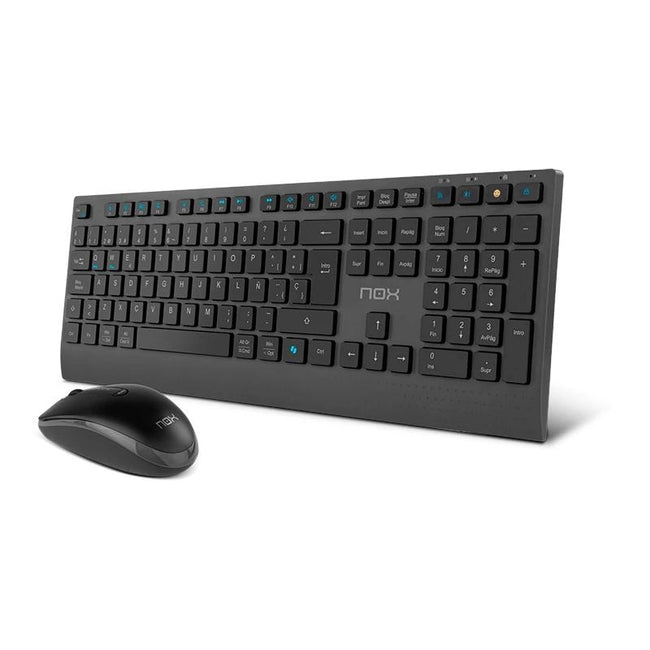 NOX LITE DUO Teclado+Ratón Inalámbrico Negro Hover Image