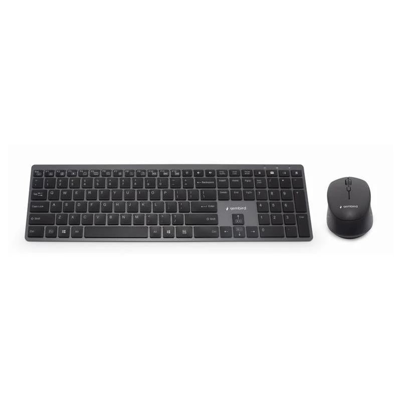 Gembird Kit Teclado+Ratón Inalámbr. Pro Slim Negro