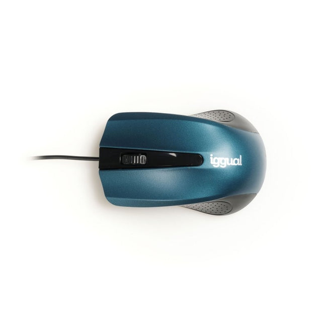 iggual Ratón óptico COM-ERGONOMIC-RL-800DPI azul Hover Image