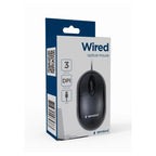 GEMBIRD Ratón óptico USB 3 botones cable Negro
