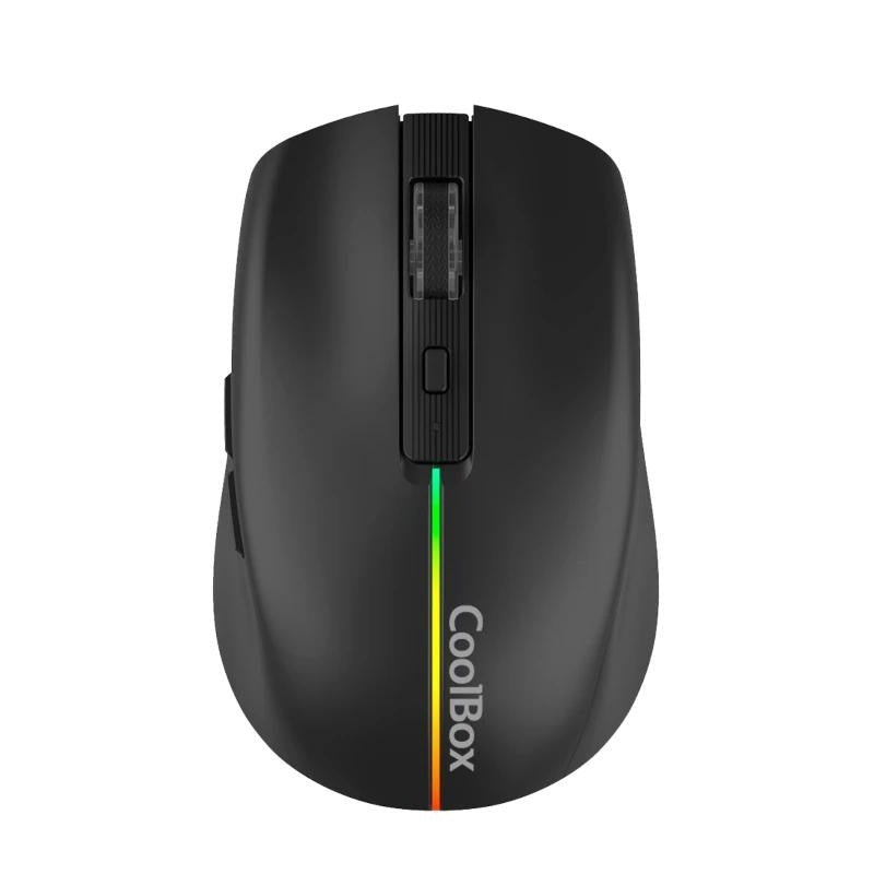 Coolbox Gaming Ratón W01 1600DPI Inalámbrico Negr