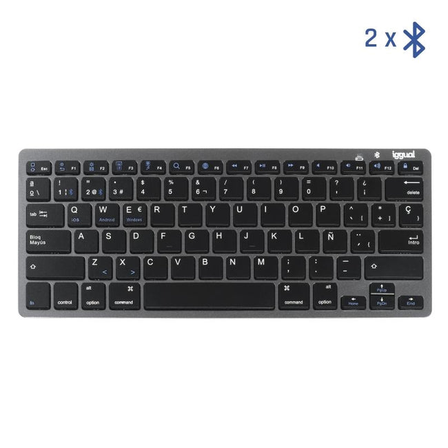 iggual Teclado Bluetooth Slim TKL-BT negro 2 canal Hover Image