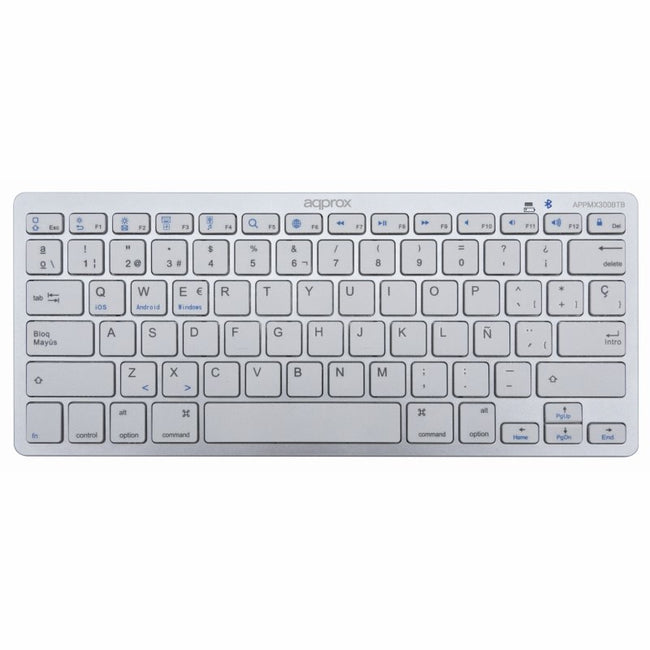 Approx Teclado Bluetooth 3.0 Silver Hover Image