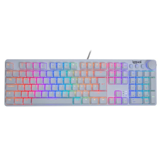 iggual Teclado gaming mecánico PEARL RGB blanco Hover Image