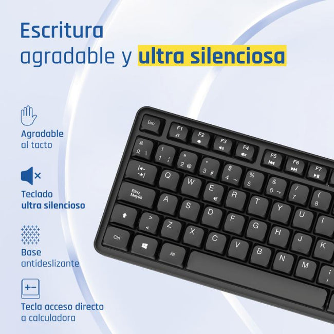 iggual Teclado USB estándar CK-SILENT-105T negro Main Image