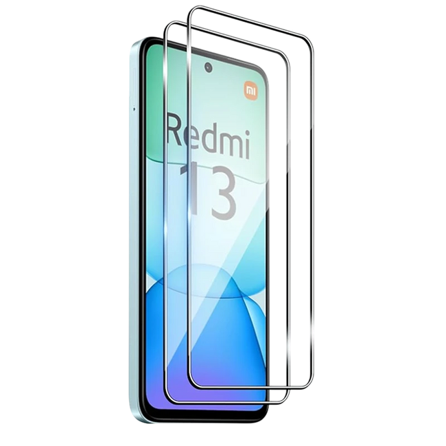 Pack x2 Protector de cristal templado Xiaomi Redmi 13 Full Screen 3D Hover Image