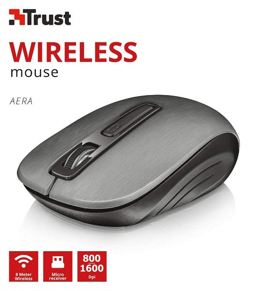 Ratón Trust Wireless Mouse Aera - Grey (sensor Optico De 800 - 1.600 Ppp Reales) Hover Image