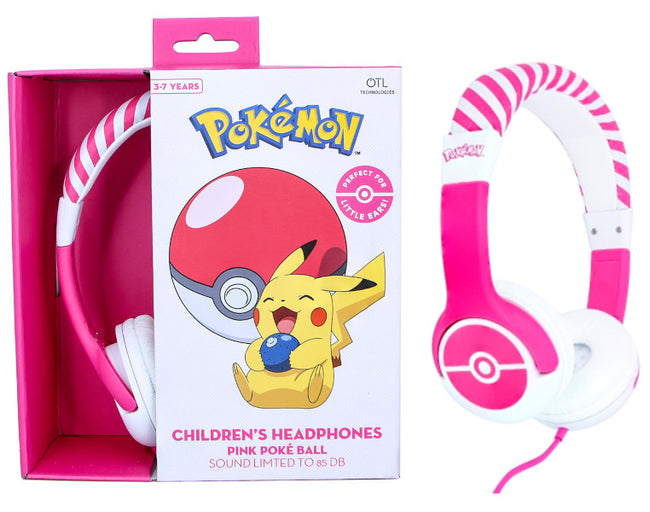 Auriculares Otl Wired Headphones Pokemon Pokeball Pink (rosa) (ps4/xbox/switch/movil/tablet) (3-7 Aos) Hover Image