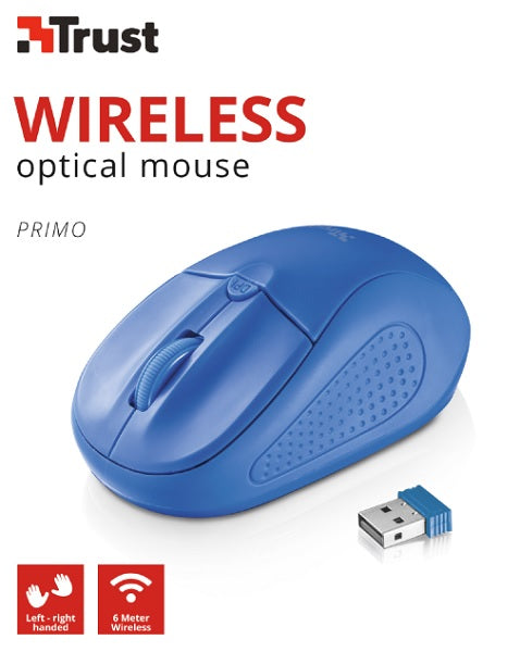 Ratón Trust Wireless Mouse Primo Blue (azul) (sensor Optico De 1.000 - 1.600 Ppp Reales) Hover Image
