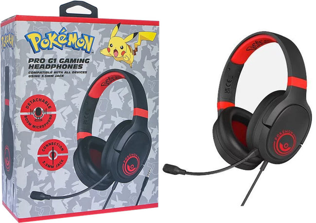 Auriculares Otl Pro G1 Gaming Headphones Pokemon Pokeball Black/red (negro/rojo) (consolas/tablet/movil/pc) Hover Image
