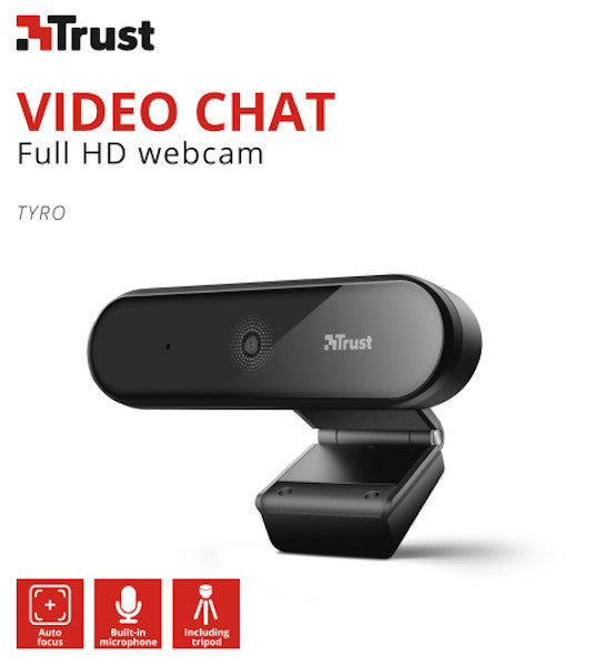 Cámara web Trust Tyro Video Chat Full Hd Webcam Hover Image