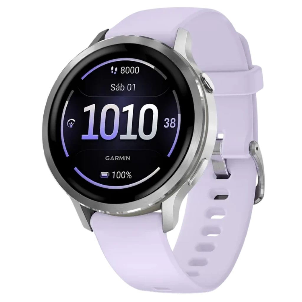 Garmin Venu 4 41 mm Plata con Correa Lila
