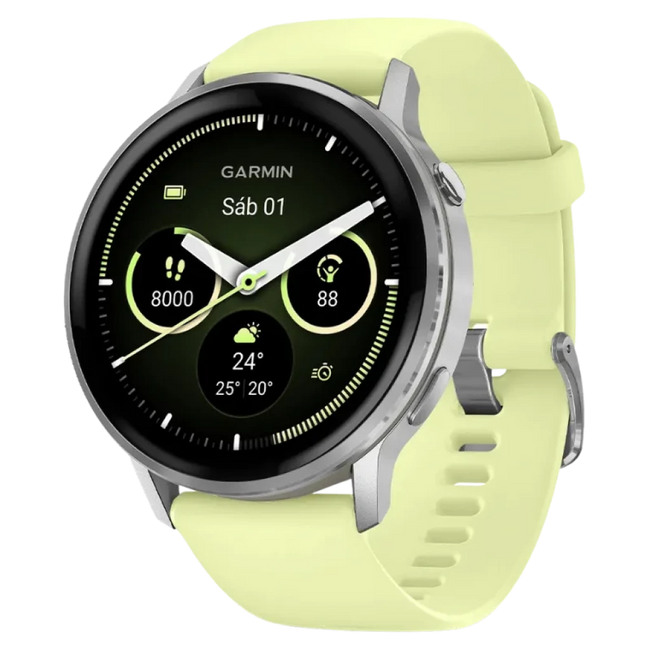Garmin Venu 4 45 mm Plata con Correa Amarilla Hover Image