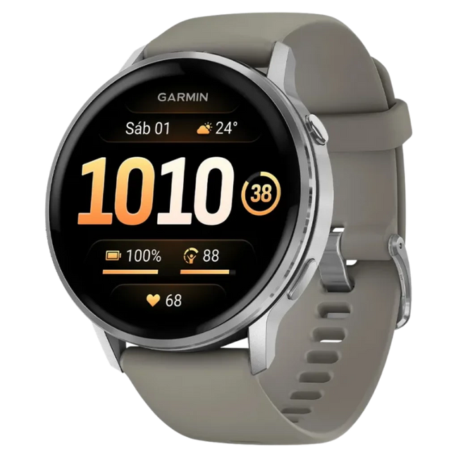 Garmin Venu 4 45 mm Plata con Correa Gris Hover Image