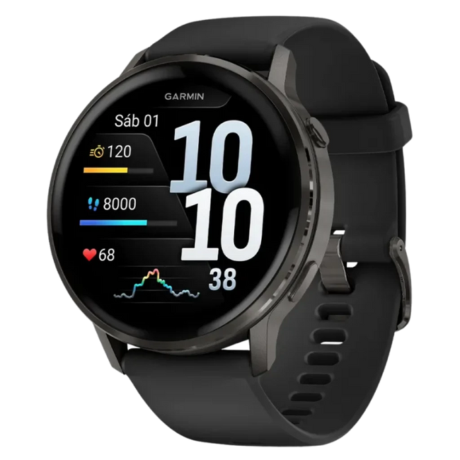 Garmin Venu 4 45 mm Negro con Correa negra Hover Image