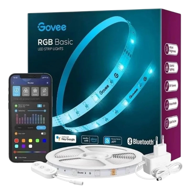 Govee H615A WiFi Bluetooth compatible con Alexa y Google Tira LED inteligente