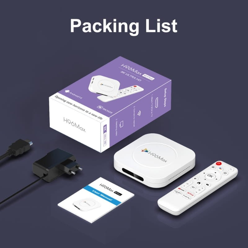 H96 Max M1 Plus 4GB/32GB 8K WiFi6 Android 14 - Android TV Box