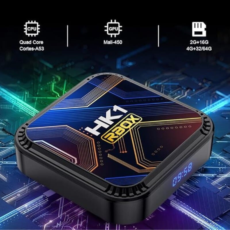 HK1 Rbox K8S RK3528 4GB/64GB Android 13 Negro - Android TV