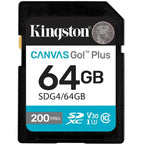 Kingston Canvas Go! Plus 64gb Negro/ Tarjeta De Memoria Sd / Categoría 10 Sdg4 - Uhs-i