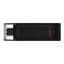 Pendrive KINGSTON DataTraveler 70 - 256GB  USB Tipo C  Negro