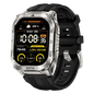 Kospet Tank M4C Plata con correa negra Pantalla AMOLED 1,96 Pulgadas Walkie Talkie - Reloj Inteligente