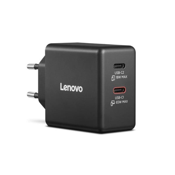 Cargador Universal Lenovo Usb-c 65w Portatil, Smartphone. Dos Puertos Usb-c