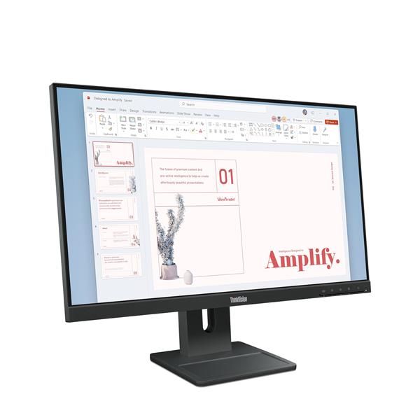 Monitor 24" Dp Hdmi Vga Lenovo E24-40 Fhd 100hz Regulable En Altura Pivotante Con Altavoces