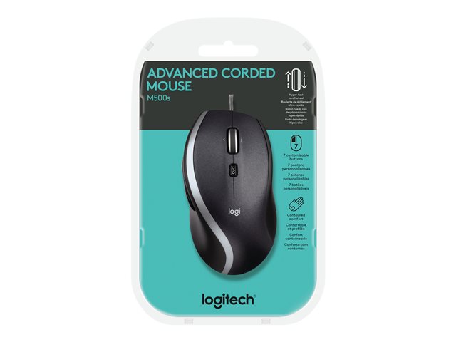 Mouse Raton Logiteh M500s Advanced Optico Usb Negro